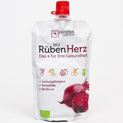 fitrabbit Bio Rüben Herz – 100ml Beutel – 100 ml Beutel, 475 mg Nitrat, BIO